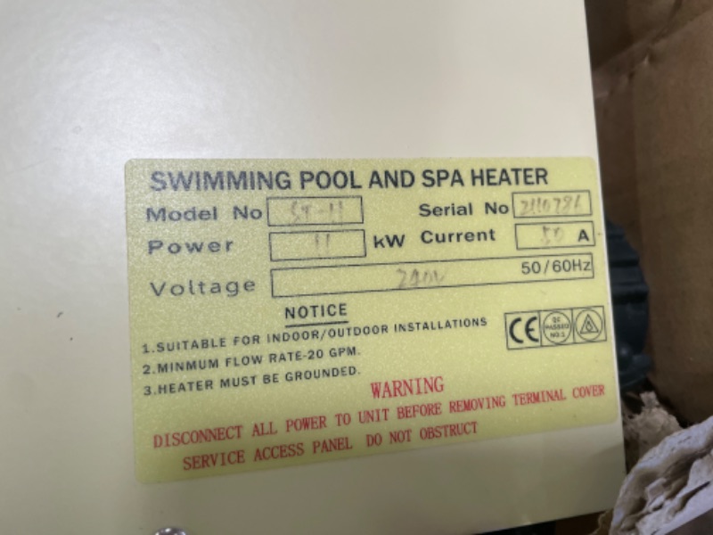 Photo 2 of 11KW 240V Swimming Pool & SPA Hot Tub Electric Water Heater Digital Thermostat
