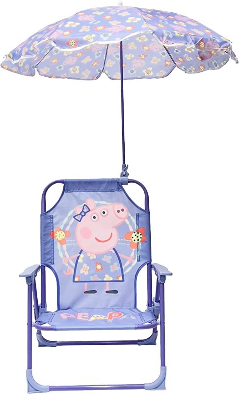 Photo 1 of Idea Nuova Peppa Pig Kids Outdoor Beach Chair with Umbrella
