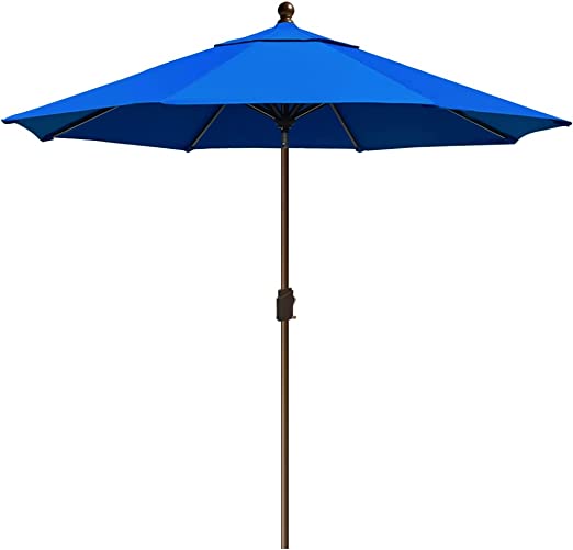 Photo 1 of  sunumbrella 9Ft Market Umbrella Patio Umbrella Outdoor Table Umbrella with Ventilation and 5 Years Non-Fading Top,Royal Blue