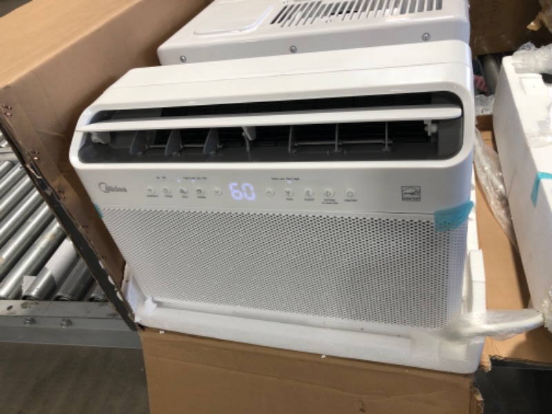 Photo 3 of Midea 12,000 BTU U-Shaped Smart Inverter Window Air Conditioner–Cools up to 550 Sq. Ft., Ultra Quiet with Open Window Flexibility, Works with Alexa/Google Assistant, 35% Energy Savings, Remote Control
