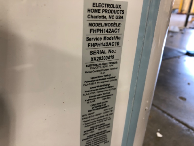 Photo 1 of Frigidaire Portable Room Air Conditioner, 12,000 BTU with Dehumidifier Mode, in White
