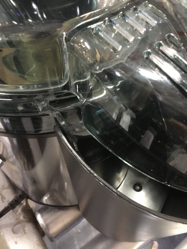 Photo 3 of ***NON-FUCTIONAL/PARTS ONLY***
Juicer Machines 1000W Juicer Extractor Quick Juicing for Whole Fruit and Vegetable Easy to Clean, 75MM Large Feed Chute, Dual Speed Setting and Non-Slip Feet, Silver
