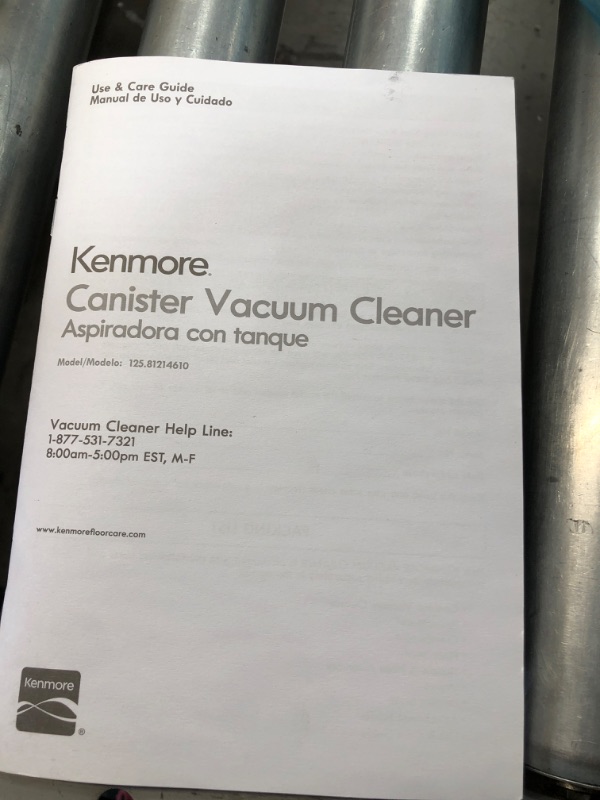 Photo 4 of Kenmore 81214 200 Series Pet Friendly Lightweight Bagged Canister Vacuum with HEPA, 2 Motor System, and 3 Cleaning Tools, Orange