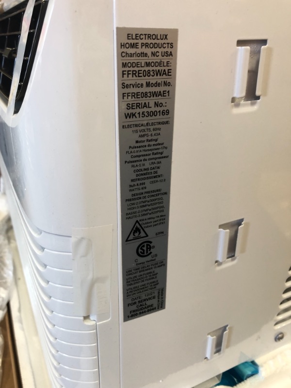 Photo 3 of **DAMAGED** Frigidaire Energy Star 8,000 BTU 115V Window-Mounted Mini-Compact Air Conditioner with Full-Function Remote Control,
