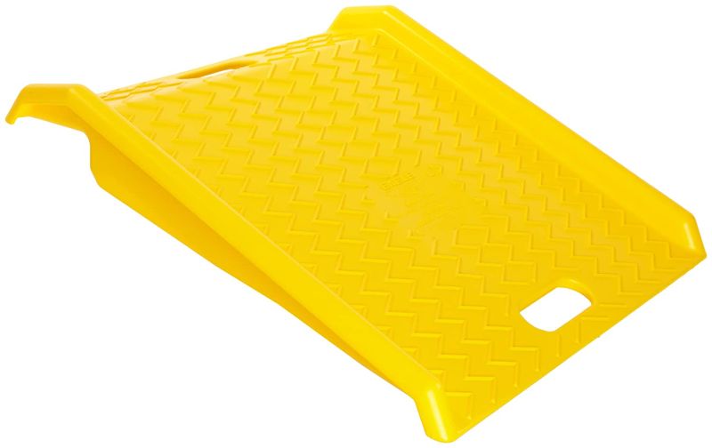 Photo 1 of **SMALL CACK** Eagle 1794 High Density Polyethylene Curb Ramp, Yellow, 1000 lbs Load Capacity, 27" Length, 27" Width, 4" Height
