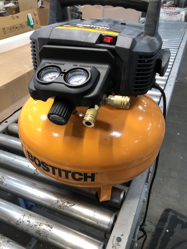 Photo 3 of BOSTITCH Pancake Air Compressor, Oil-Free, 6 Gallon, 150 PSI (BTFP02012)