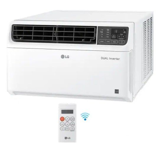 Photo 1 of LG Electronics 14,000 BTU 115-Volt Dual Inverter Smart Window Air Conditioner LW1522IVSM Cools 800 Sq. Ft. with Remote, Wi-Fi Enabled