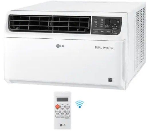 Photo 1 of LG Electronics 14,000 BTU 115-Volt Dual Inverter Smart Window Air Conditioner LW1522IVSM Cools 800 Sq. Ft. with Remote, Wi-Fi Enabled