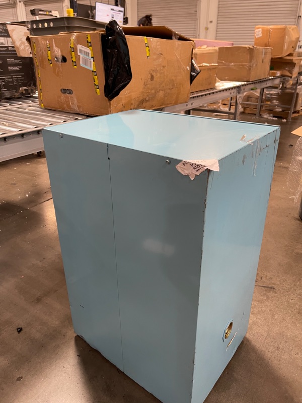 Photo 4 of 12 Gallon, 1 Shelf, 1 Door, Self Close, Corrosives/Acid Steel Safety Cabinet, Sure-Grip® EX Compac, Blue - 891222