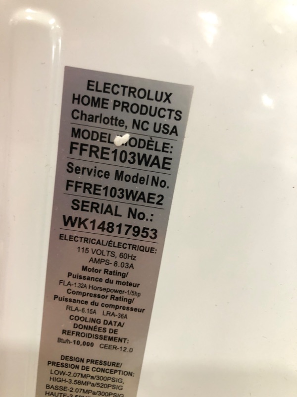 Photo 3 of (CRACKED FRAME) Frigidaire Energy Star 10,000 BTU 115V Window-Mounted Compact Air Conditioner with Full-Function Remote Control
