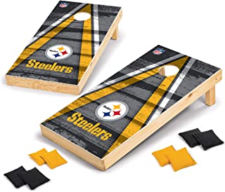 Photo 1 of (DAMAGED EDGE) Pittsburg Steelers Pro Football 2' x 4' Wood Direct Print Tournament Cornhole Set