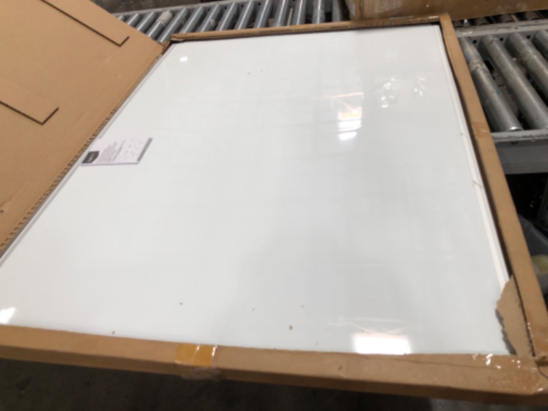 Photo 2 of (BENT BOARD) Amazon Basics Magnetic Dry Erase White Board, 35 x 47-Inch Whiteboard