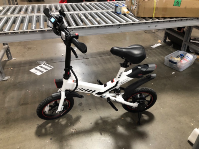 Photo 11 of (SCRATCHED) Electric Bicycle, Sailnovo 14'' Electric Bike for Adults and Teenagers with 18.6MPH 45Miles Waterproof Folding Electric Bike with Removable 36V 10.4Ah Lithium-Ion Battery Throttle & Pedal Assist
