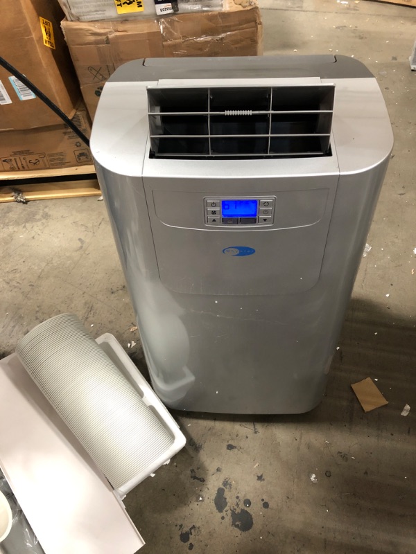 Photo 2 of ***PARTS ONLY*** Whynter Elite ARC-122DHP 12,000 BTU Dual Hose Portable Air Conditioner and Heater, Dehumidifier, Fan with Activated Carbon Filter Plus Autopump and Storage Bag for Rooms up to 400 sq ft, Silver
