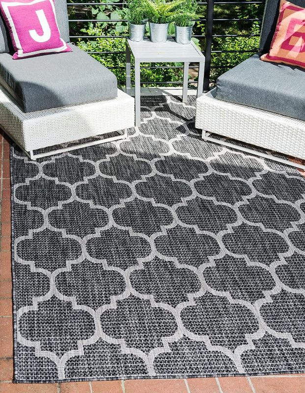 Photo 1 of *** STOCK PHOTO FOR REFERENCE ONLY***
Lattice Design, Moroccan Inspired for Indoor/Outdoor Décor, 9 ft x 12 ft, Black