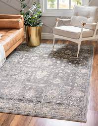 Photo 1 of 7' x 10' Gray Low-Pile Rug Perfect for Living Rooms, Large Dining Rooms, Open Floorplans