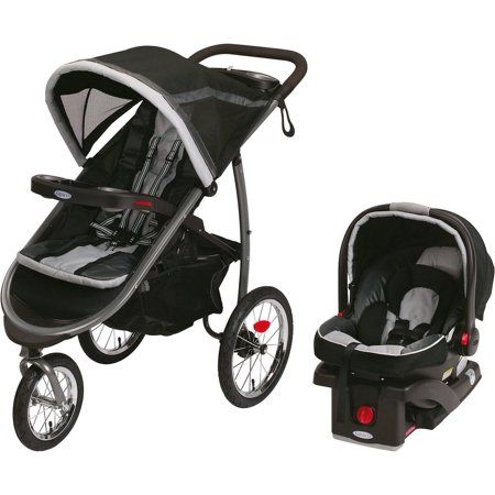 Photo 1 of **MISSING FRONT WHEEL**
Graco FastAction Fold Jogger Click Connect Travel System Jogging Stroller Gotham

