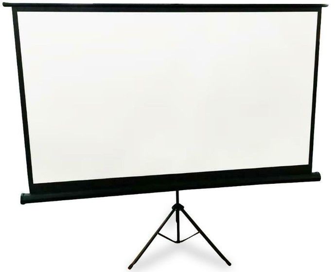 Photo 1 of ***DAMAGED** Pyle Universal 60-Inch Tripod Screen - Floor Standing Portable Fold-Out Roll-Up
