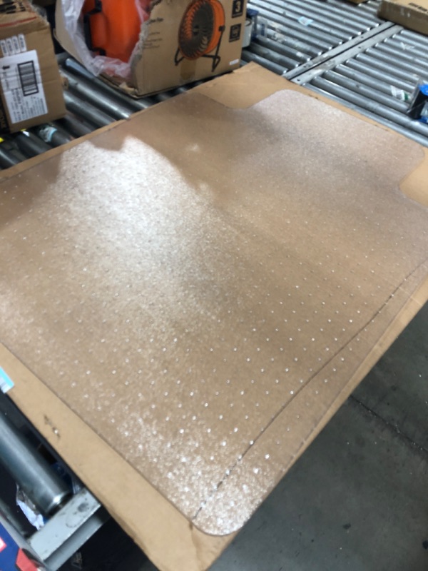 Photo 2 of  53" x 45" Clear Office Chair Mat for Hard Floors
