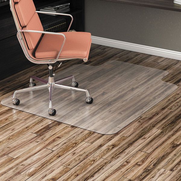 Photo 1 of  53" x 45" Clear Office Chair Mat for Hard Floors
