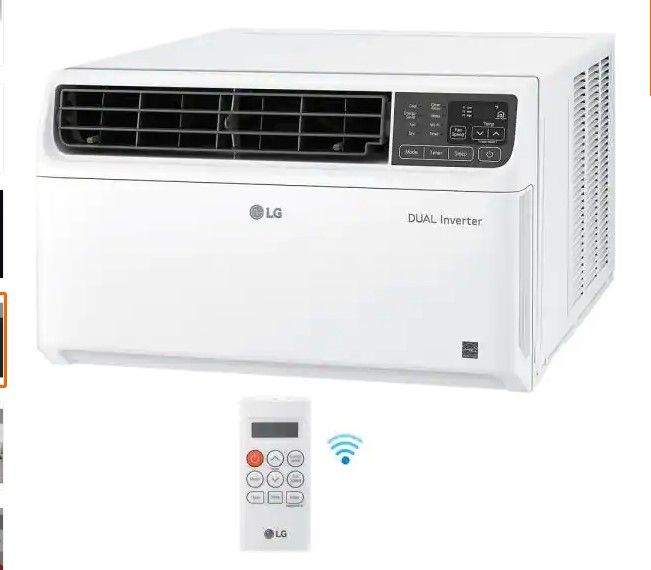 Photo 1 of 14,000 BTU 115-Volt Dual Inverter Smart Window Air Conditioner LW1522IVSM Cools 800 Sq. Ft. with Remote, 