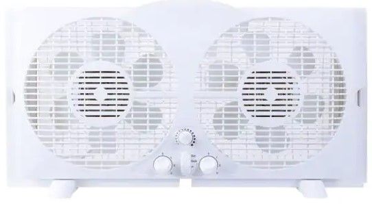 Photo 1 of 9 in. Twin Window Fan
