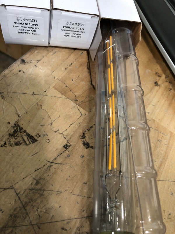 Photo 2 of 3 ct 8W T10 Dimmable Tubular LED Filament Bulbs, Lustaled 8.9in(225mm) Long Tube