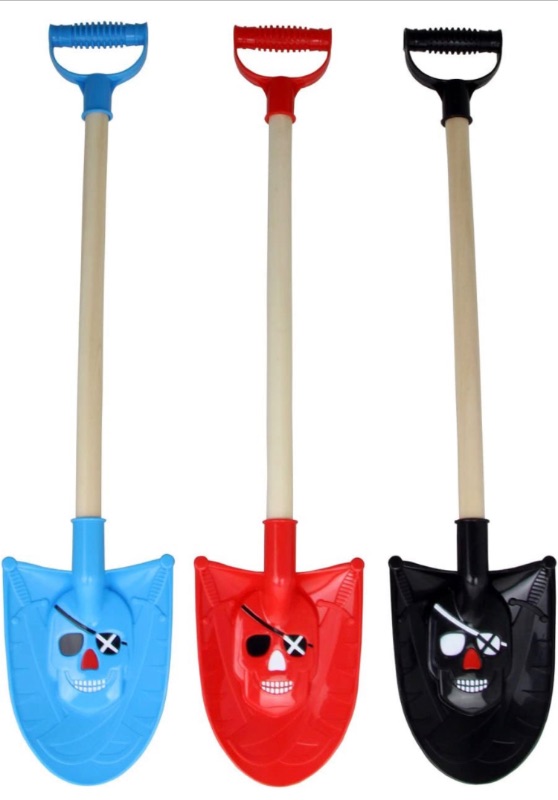 Photo 1 of Bo-Toys 30" Kids Pirate Beach Sand Shovels , Wooden , Heavy Duty , with Plastic Handle - Set of 3