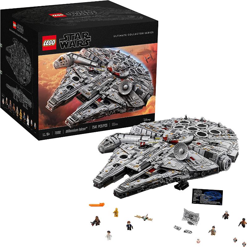 Photo 1 of (missing pieces)LEGO Star Wars Ultimate Millennium Falcon 75192 Expert Building Kit and Starship Model, Best Gift and Movie Collectible for Adults (7541 Pieces)
