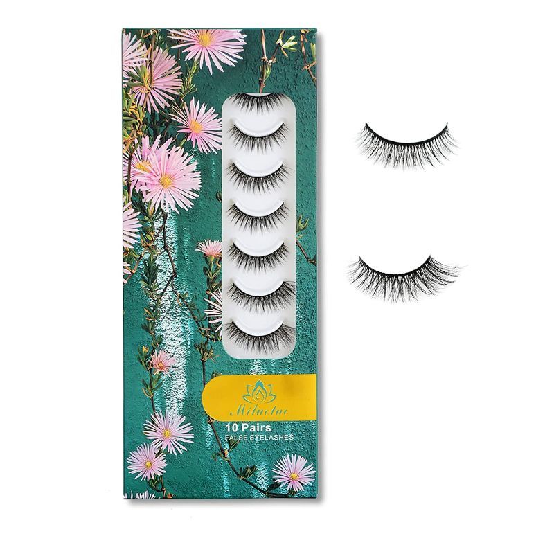 Photo 1 of MILUOTUO 10 Pairs Eyelashes, 2 Style Faux Mink Lashes Pack, Natural Look to Dramatic False Eyelashes, Handmade Reusable Soft Makeup Faux Mink Fake Eyelashes
2 pack