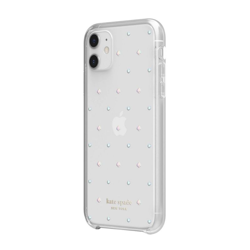 Photo 1 of Kate Spade New York Protective Hardshell Case iPhone 11/XR Spade Pin Dot Iridescent
