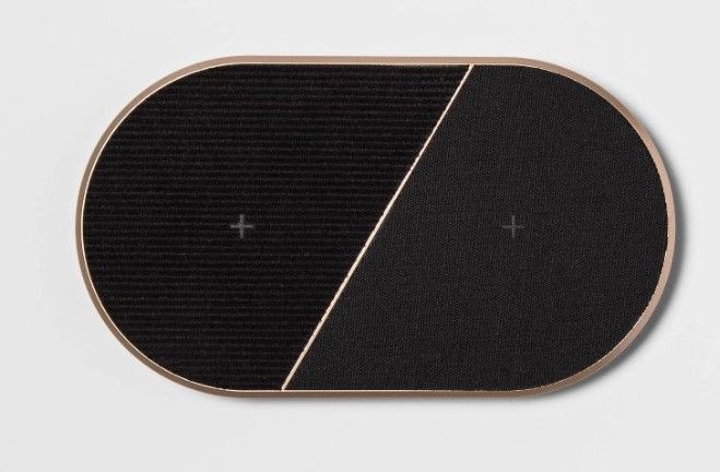 Photo 1 of heyday™ Qi 10W 2 Pad Wireless Charger - Black/Gold

