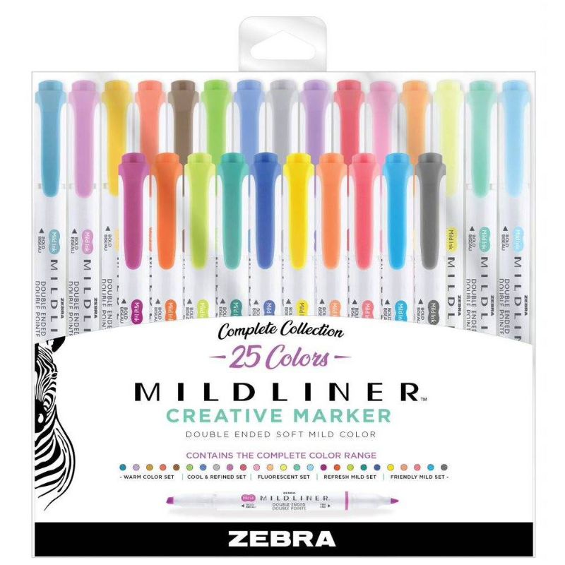 Photo 1 of 78125 Zebra Mildliner Creative Marker Set 25pc Astd
