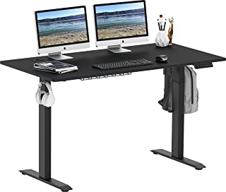 Photo 1 of SHW 55-Inch Large Electric Height Adjustable Standing Desk, 55 x 28 Inches, Black