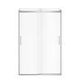 Photo 1 of *** INCOMPLETE*** ONLY 1 DOOR PANEL AND HARDWARE/FRAME***
Infinity 47 in. x 70 in. Semi-Frameless Sliding Shower Door in Brushed Nickel with Clear Glass