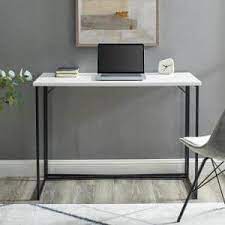 Photo 1 of **STOCK PHOTO FOR REFERENCE ONLY*** MISSING COMPONENTS*** USED, MINOR DAMAGE 
Rectangle FAUX MARBLE TABLE 45.5" X 27.5" X 31" METAL LEGS