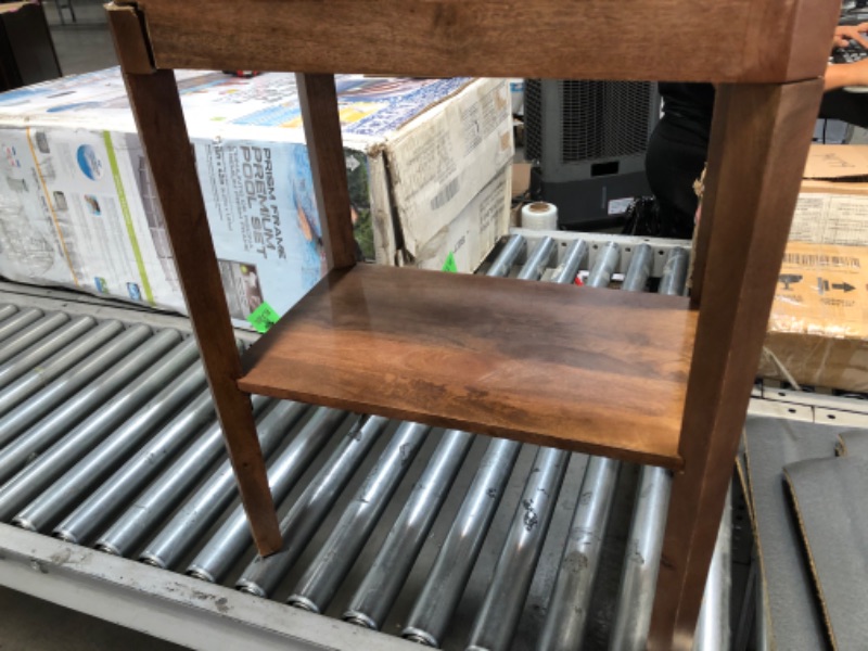 Photo 4 of *** DAMAGED*** USED***
Kate and Laurel Talcott Mid-Century Side Table, 22 x 14 x 26, Walnut Brown, Modern End Table for Storage and Display
