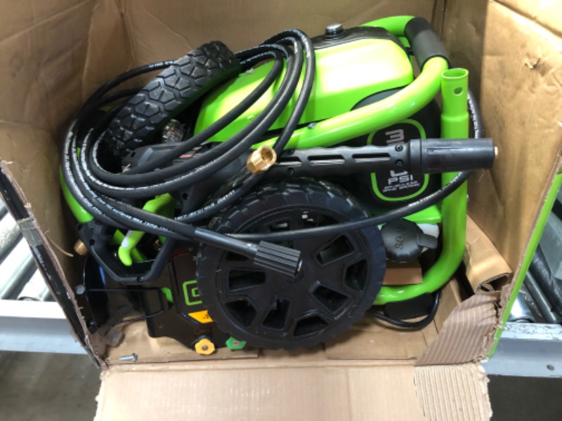 Photo 7 of ** used, loose hardware*** minor cosmetic damage***
Greenworks 3000 PSI (2.0 GPM) TruBrushless Electric Pressure Washer (PWMA Certified)