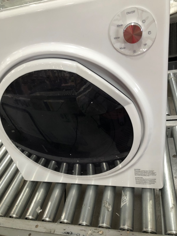 Photo 3 of ** PARTS ONLY** NON FUNCTIONAL*** MINOR COSMETIC DAMAGE***
VIVOHOME
3.5 cu.ft 110V 1500W White Electric Compact Portable Laundry Dryer