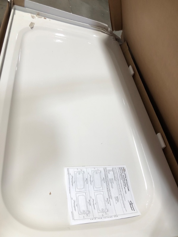 Photo 4 of American Standard
Passage Left Hand Drain 32 in. x 60 in. Single Threshold Shower Base in White ** DAMAGE TO CORNER***