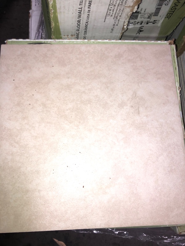 Photo 6 of *** SOLD ON PALLET***28 CASES 
TrafficMaster
Laguna Bay 12 in. x 12 in. Cream Ceramic Floor and Wall Tile (14.53 sq. ft. / case)
***SOME TILES ARE BROKEN ***