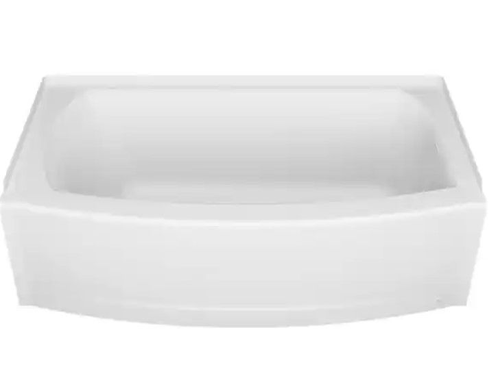 Photo 1 of American Standard Ovation Curve 60 in. Right Drain Rectangular Apron Front Bathtub in Arctic White