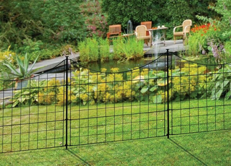 Photo 1 of 25in Black Metal Wire Zippity Garden Fence
