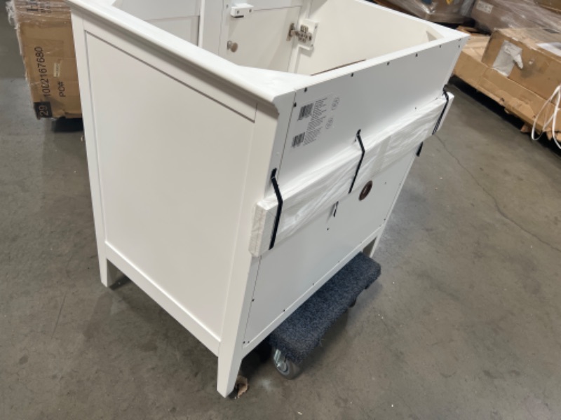 Photo 18 of 
James Martin Vanities Palisades 36 in. W x 34 in. H Single Vanity Cabinet Only in Bright White with Satin Nickel Hardware