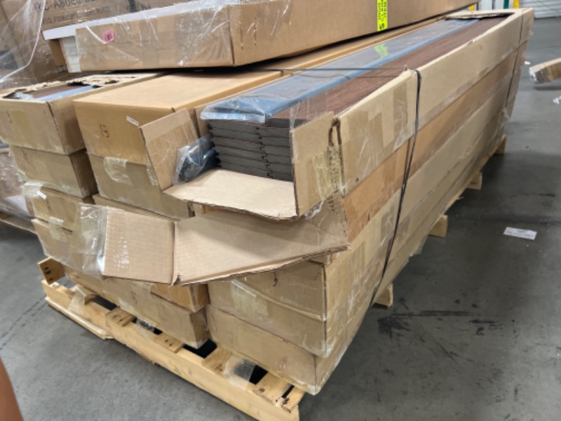 Photo 4 of ***SEE NOTE*** Pallet of 15 boxes- Veranda Euro Style 6 ft. H x 6 ft. W Estate Black Rose Aluminum/Composite Horizontal Fence Section