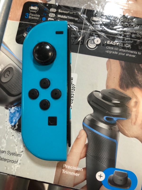 Photo 2 of Nintendo Switch Joy-Con (L) Controller - Neon Blue** DAMGE TO BUTTON***

