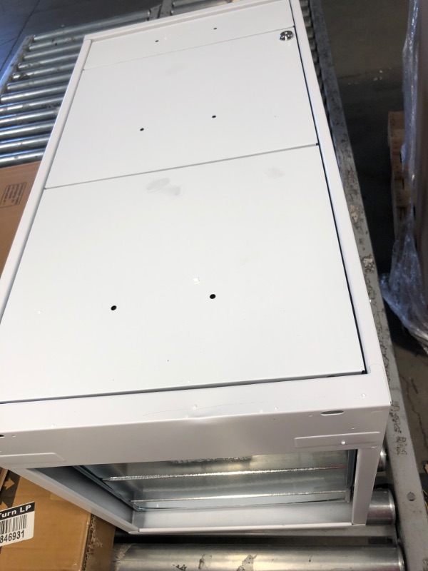 Photo 4 of 3-Drawer Filing Cabinet Steel Off-White - Hirsh  27.09 Inches (H) x 14.25 Inches (W) x 18.0 Inches (D)
** MINOR COSMETIC DAMAGES***