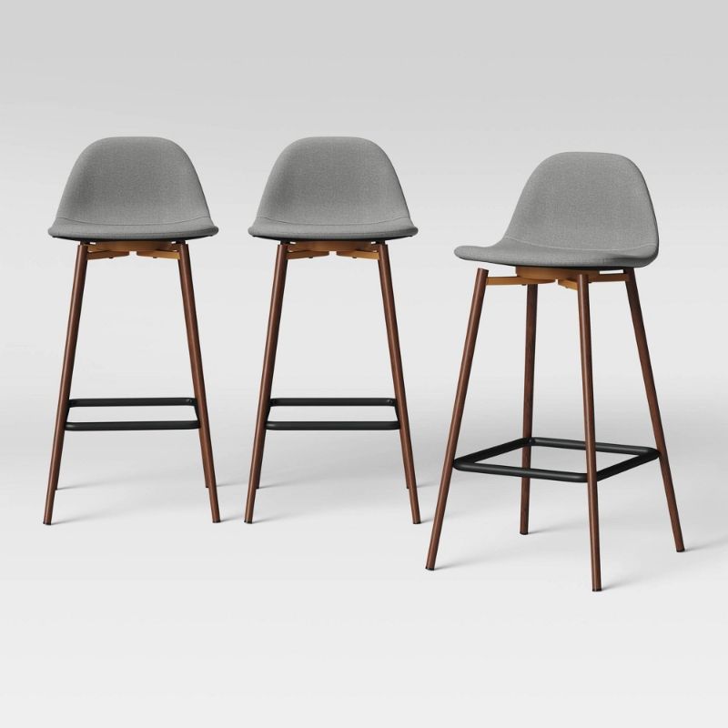 Photo 1 of 3pk Copley Upholstered Counter Height Barstool - Project 62™33.9 Inches (H) x 21.7 Inches (W) x 17.7 Inches (D)
