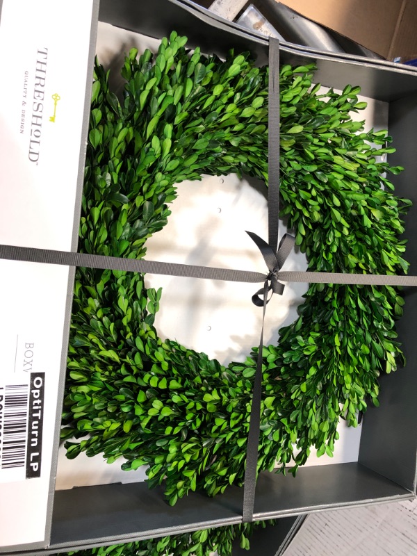 Photo 1 of 21.25" Preserved Boxwood Wreath - Threshold™




