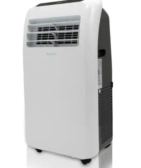 Photo 1 of SereneLife 8,000 BTU (4,000 BTU, DOE) Portable 3-in-1 Floor Air Conditioner with Dehumidifier in White for Rooms Up to 225 Sq. Ft